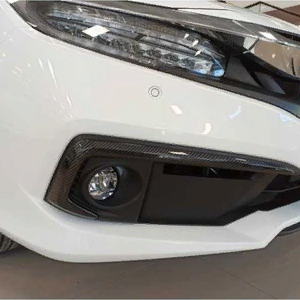 Honda Civic Fc5 2019-2021 Ön Sis Kaşı Kaplaması Karbon (makyajlı Kasa)