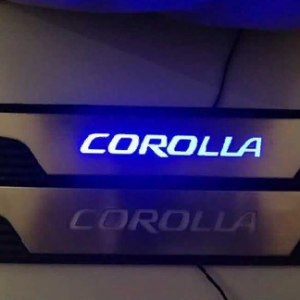 Toyota Corolla 2014-2018 Işıklı Kapı Eşiği Mavi