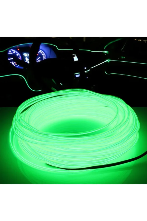Araç İçi Neon Aydınlatma Yeşil 3 Metre