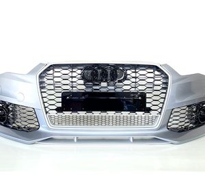 Audi A6 2015-2018 İçin Uyumlu Rs6 Ön Tampon Panjur Seti (Krom Çerçeve)