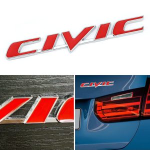 Honda Civic Bagaj ve Çamurluk Logosu Kırmızı